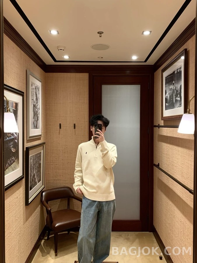 폴로 랄프 로렌 폴로 랄프 로렌 하프집업 포니 자수 니트 상세 이미지