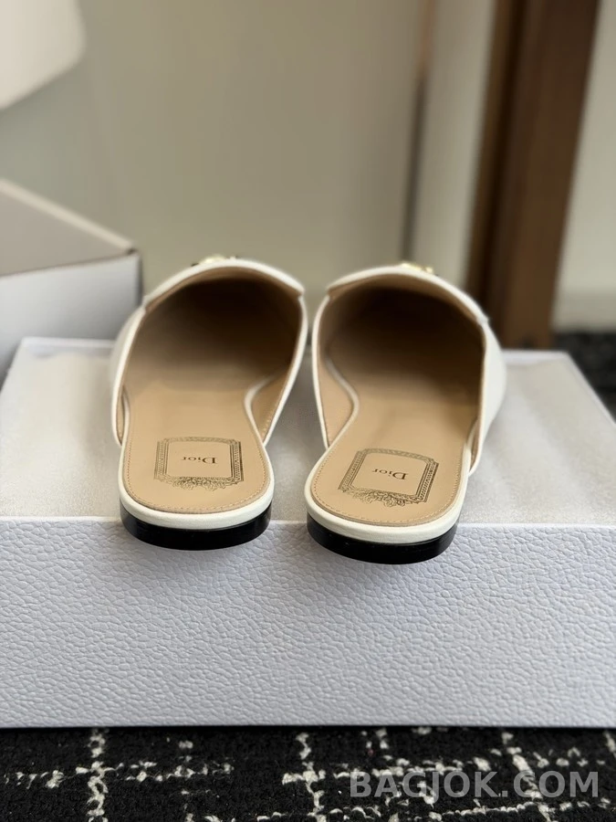 디올 디올 금장 로고 로퍼 뮬 상세 이미지