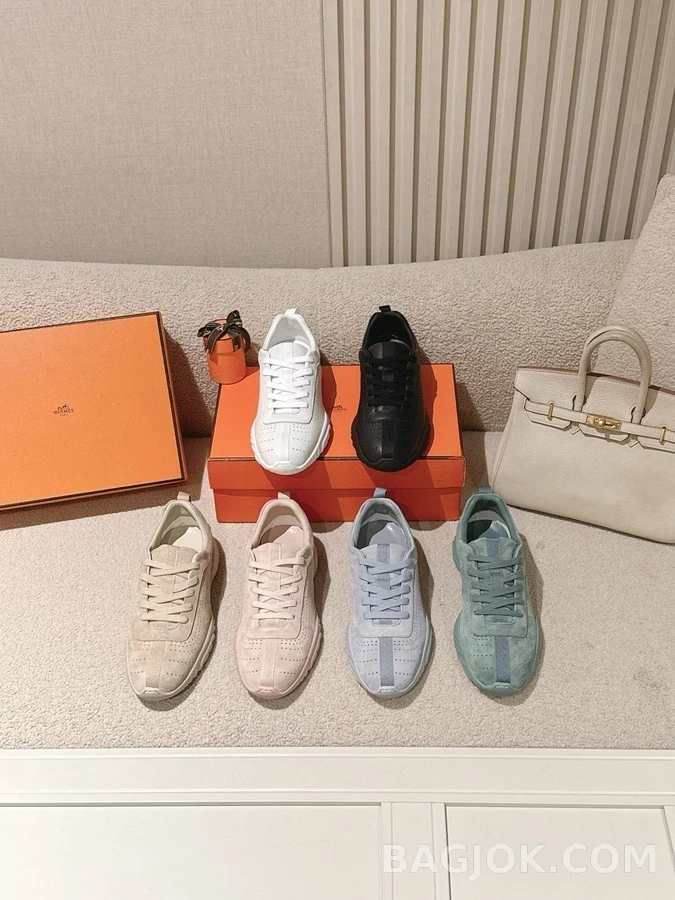 에르메스 에르메스 스웨이드 펀칭 스니커즈 상세 이미지