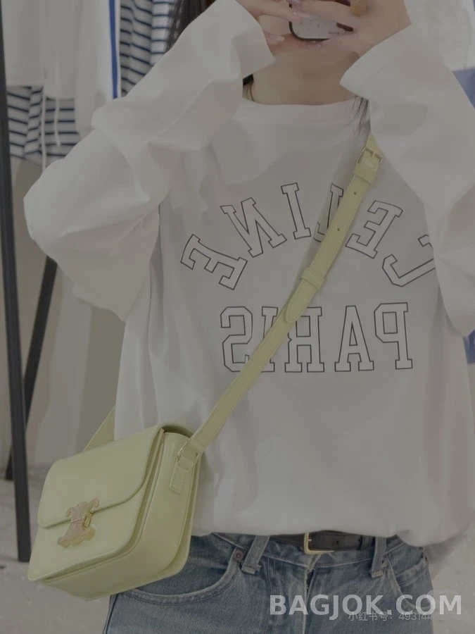 셀린느 셀린느 공심 레터링 긴팔 티셔츠 상세 이미지