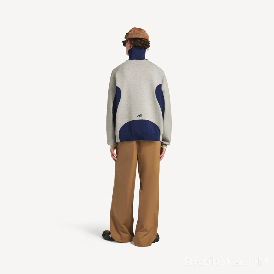 발렌시아가 발렌시아가 배색 로고 집업 니트 상세 이미지