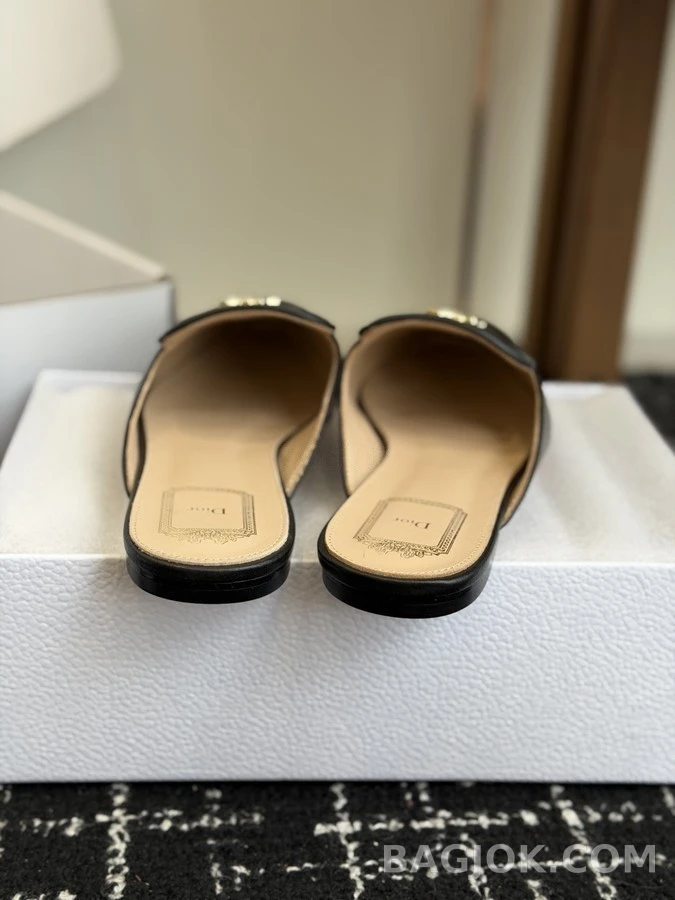 디올 디올 보우 장식 레더 뮬 상세 이미지