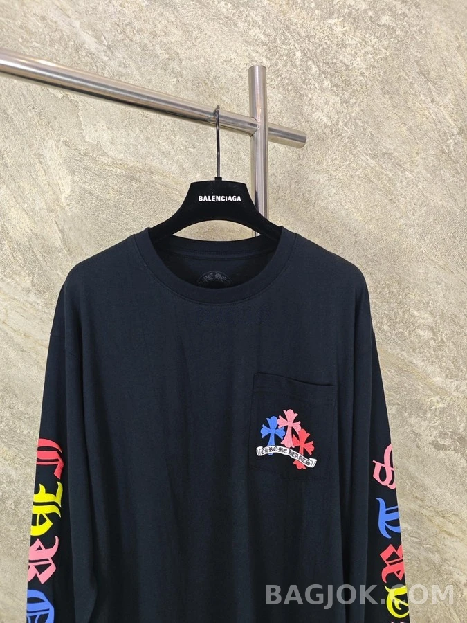 크롬하츠 크롬하츠 컬러 십자가 긴팔 티셔츠 상세 이미지