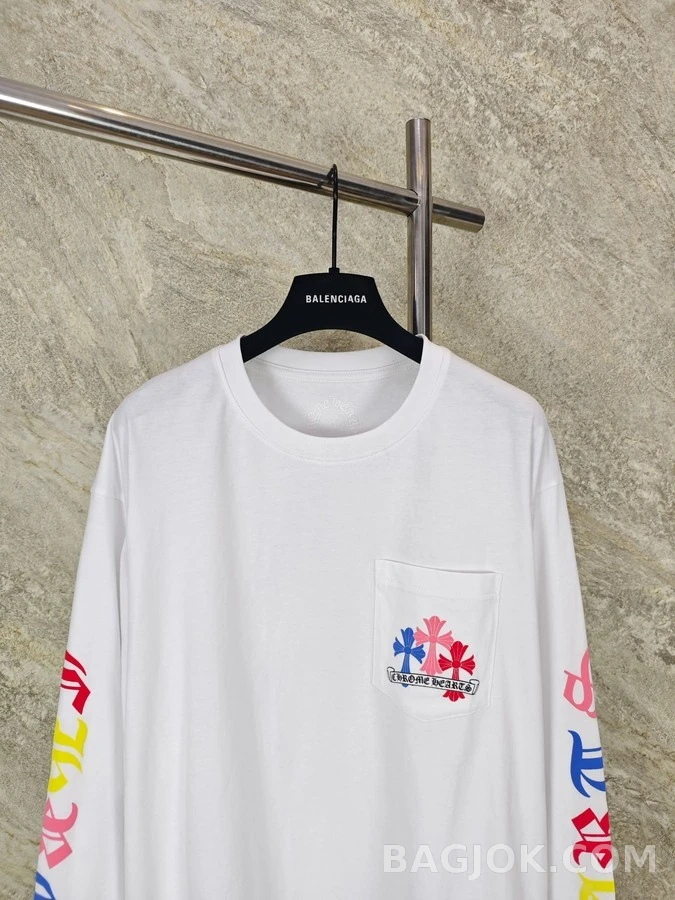 크롬하츠 크롬하츠 컬러 크로스 긴팔 티셔츠 상세 이미지