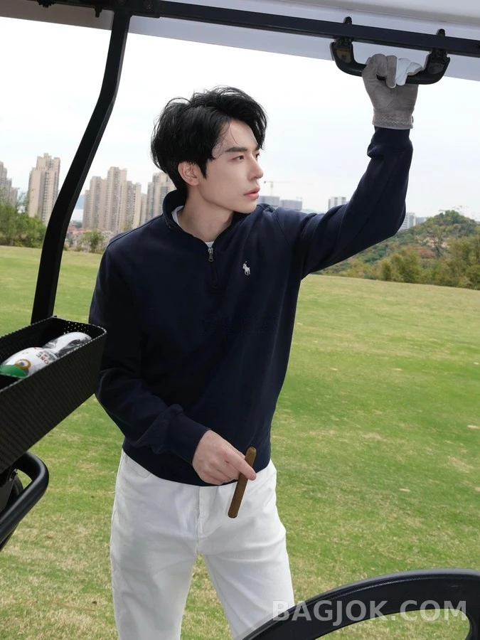 폴로 랄프 로렌 폴로 랄프 로렌 스탠드넥 하프집업 니트 상세 이미지