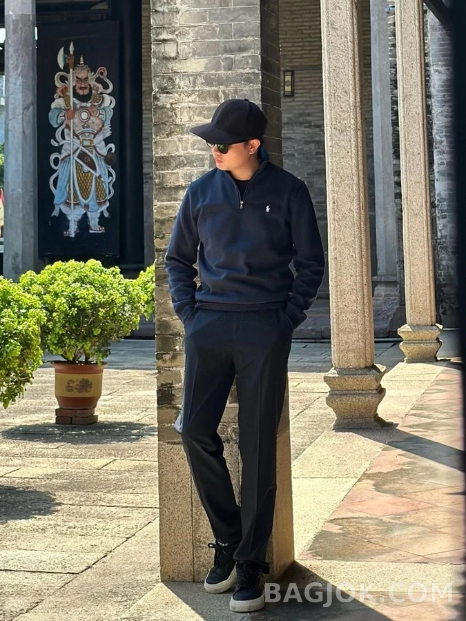 폴로 랄프 로렌 폴로 랄프 로렌 스탠드넥 하프집업 니트 상세 이미지