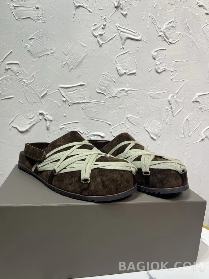 릭 오웬스 릭오웬스 크로스 레이스 스웨이드 뮬 상세 이미지