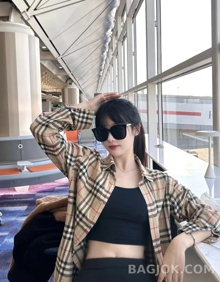 버버리 버버리 하우스 체크 코튼 셔츠 상세 이미지