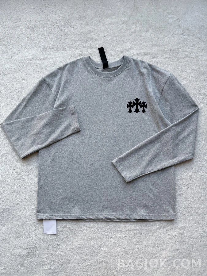 크롬하츠 크롬하츠 크로스 플로킹 긴팔 티셔츠 상세 이미지