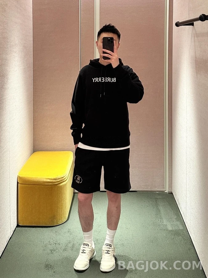 버버리 버버리 레터링 프린트 후드 티셔츠 상세 이미지