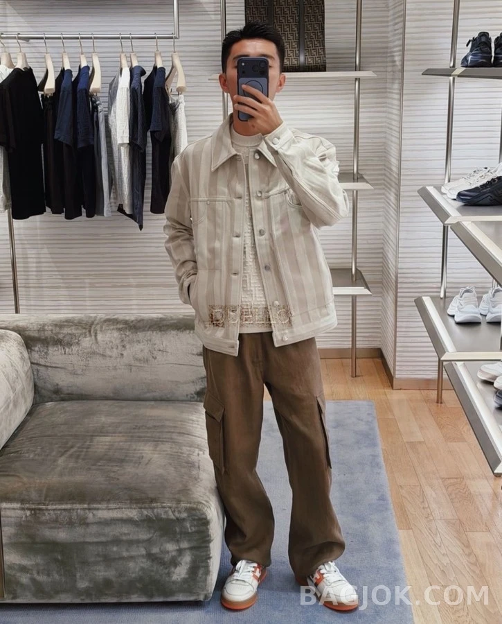 펜디 펜디 페퀸 스트라이프 데님 셔츠 상세 이미지