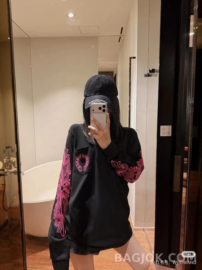 크롬하츠 크롬하츠 말발굽 플라워 긴팔 티셔츠 상세 이미지