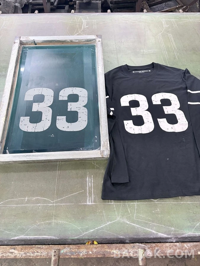 크롬하츠 크롬하츠 넘버 33 프린트 긴팔 티셔츠 상세 이미지
