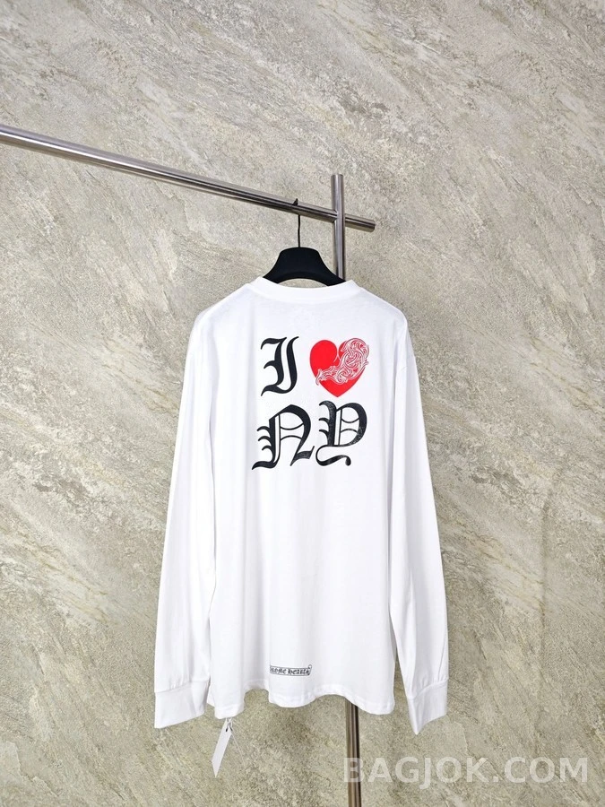 크롬하츠 크롬하츠 I ❤️ ND 레터링 긴팔 티셔츠 상세 이미지