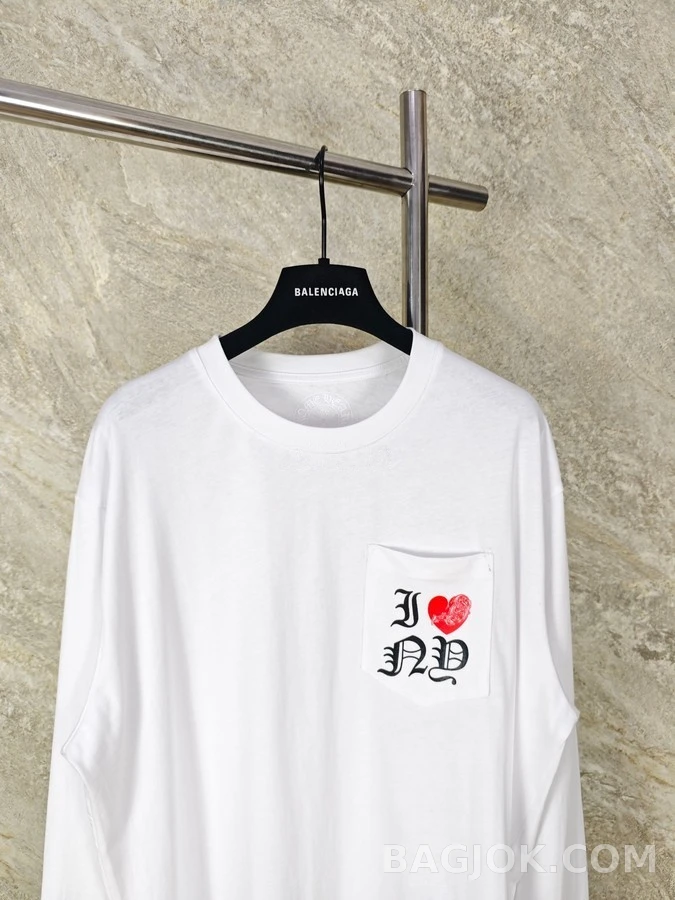 크롬하츠 크롬하츠 I ❤️ ND 레터링 긴팔 티셔츠 상세 이미지