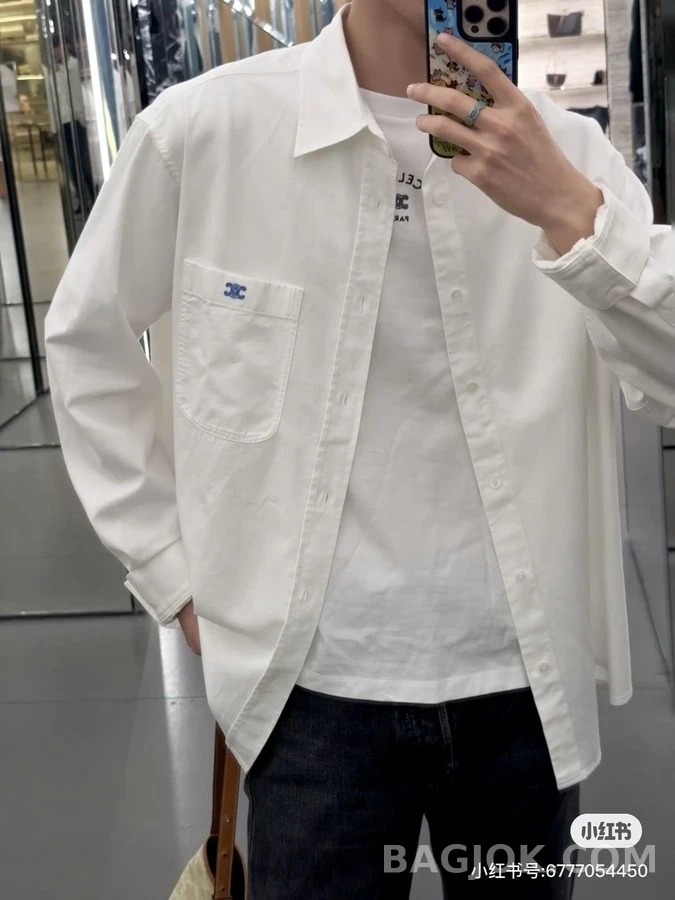 셀린느 셀린느 트리옹프 자수 셔츠 상세 이미지