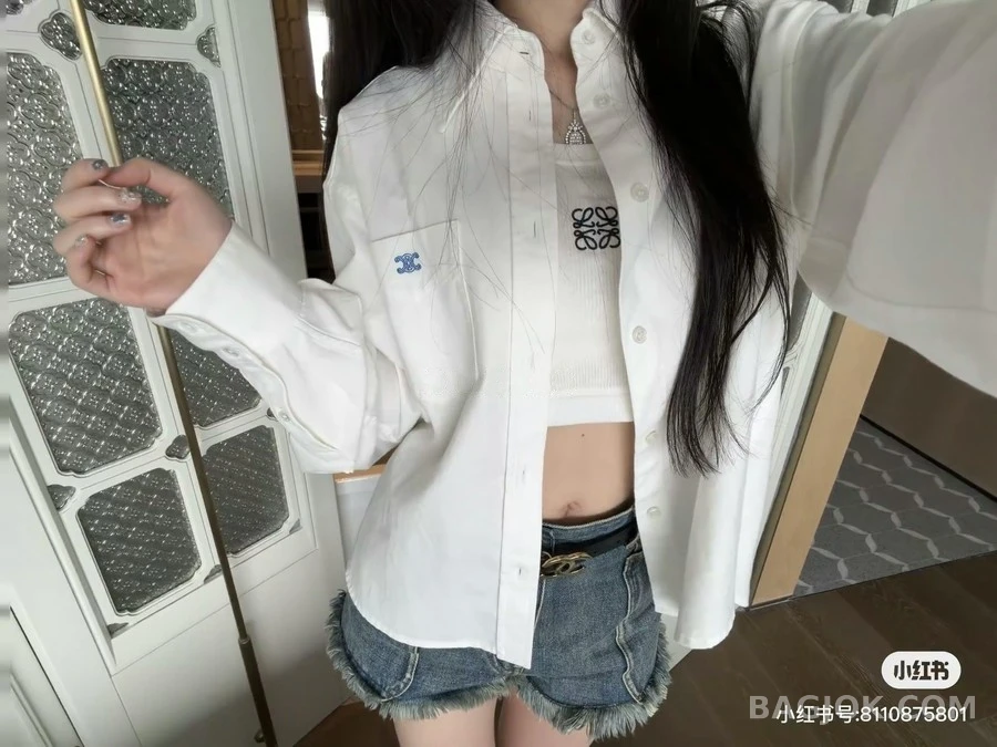 셀린느 셀린느 트리옹프 자수 셔츠 상세 이미지