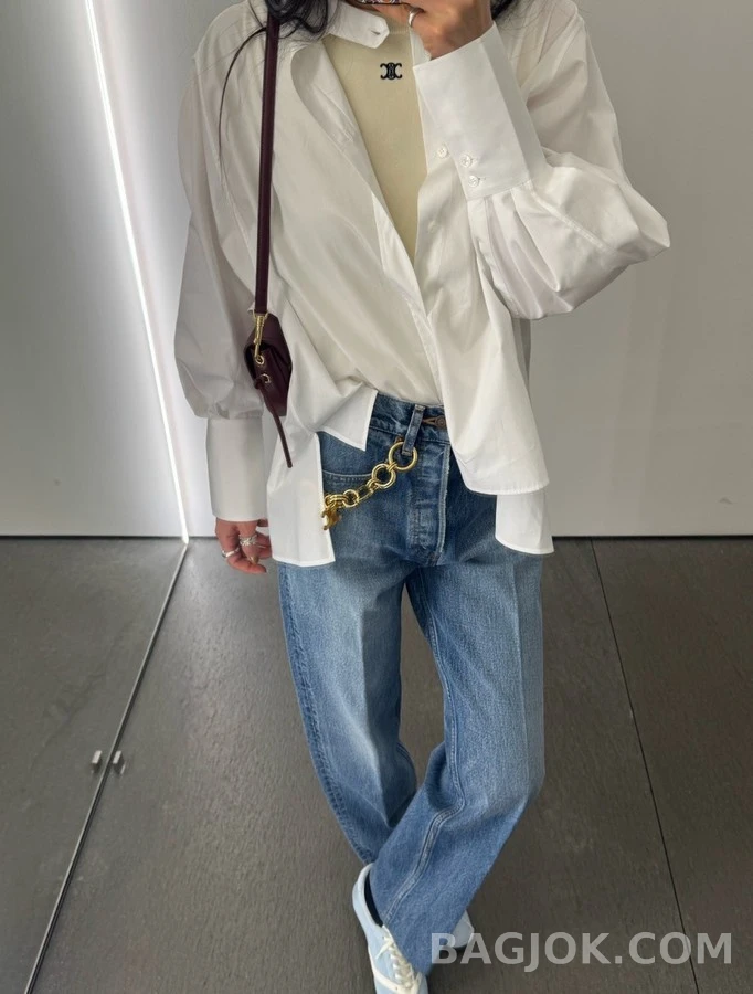 셀린느 셀린느 피터팬 카라 루즈핏 셔츠 상세 이미지