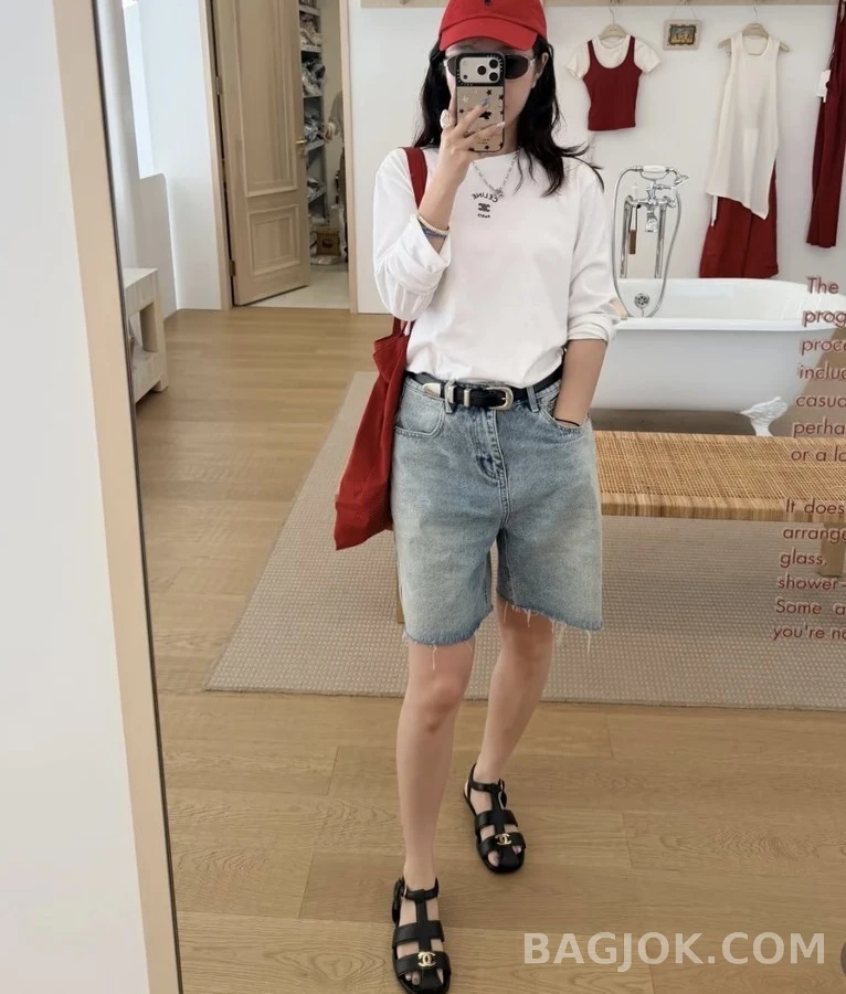 샤넬 샤넬 로고 로마 스트랩 샌들 상세 이미지