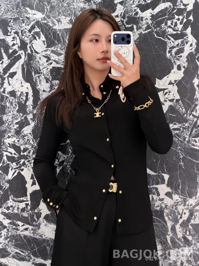 셀린느 셀린느 버튼 긴팔 셔츠 상세 이미지