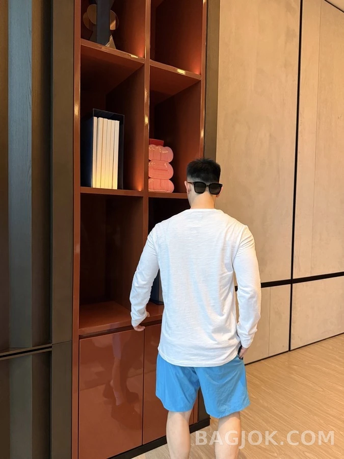 폴로 랄프 로렌 폴로 랄프 로렌 자수 헨리넥 긴팔 티셔츠 상세 이미지