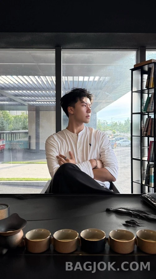 폴로 랄프 로렌 폴로 랄프 로렌 자수 헨리넥 긴팔 티셔츠 상세 이미지