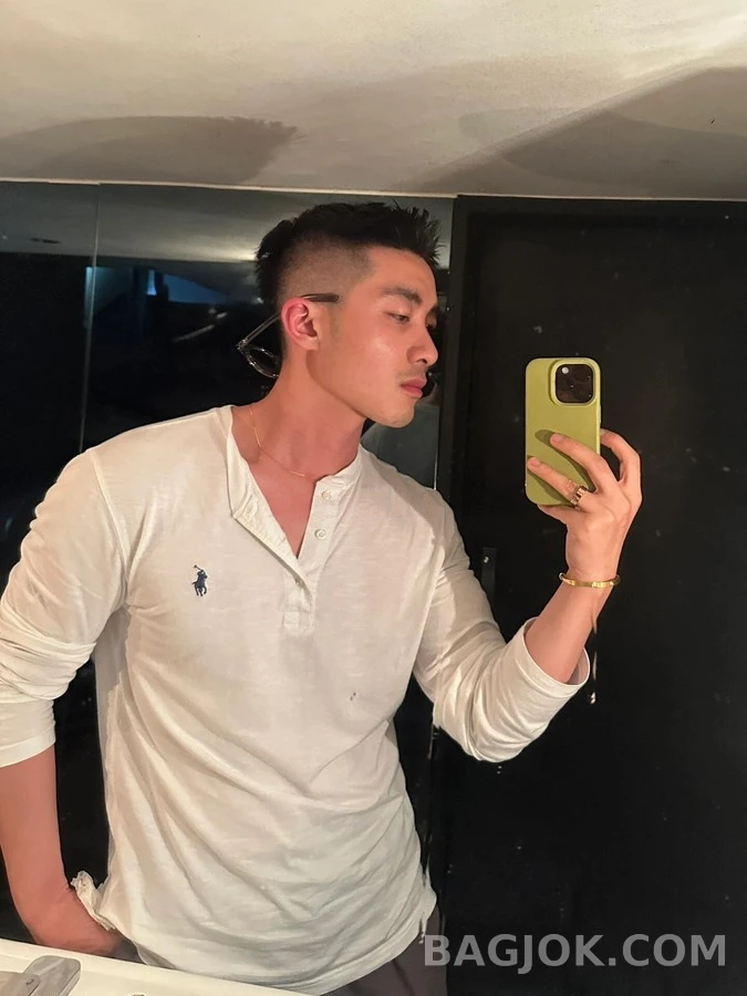 폴로 랄프 로렌 폴로 랄프 로렌 자수 헨리넥 긴팔 티셔츠 상세 이미지