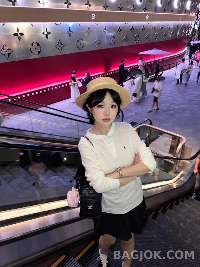 폴로 랄프 로렌 폴로 랄프 로렌 자수 헨리넥 긴팔 티셔츠 상세 이미지