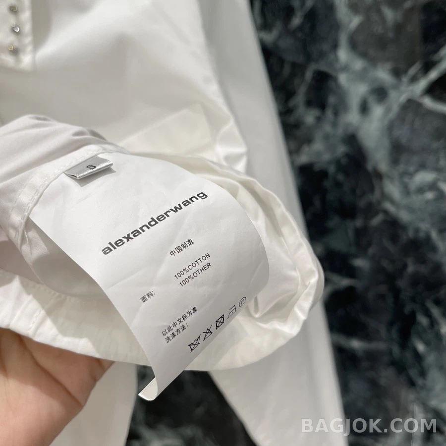 알렉산더 왕 알렉산더 왕 스터드 장식 크롭 셔츠 상세 이미지