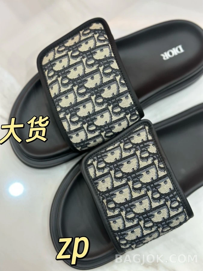디올 디올 오블리크 모노그램 벨크로 슬라이드 상세 이미지