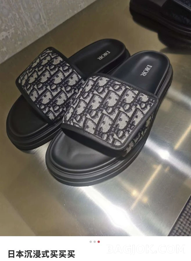 디올 디올 오블리크 모노그램 벨크로 슬라이드 상세 이미지
