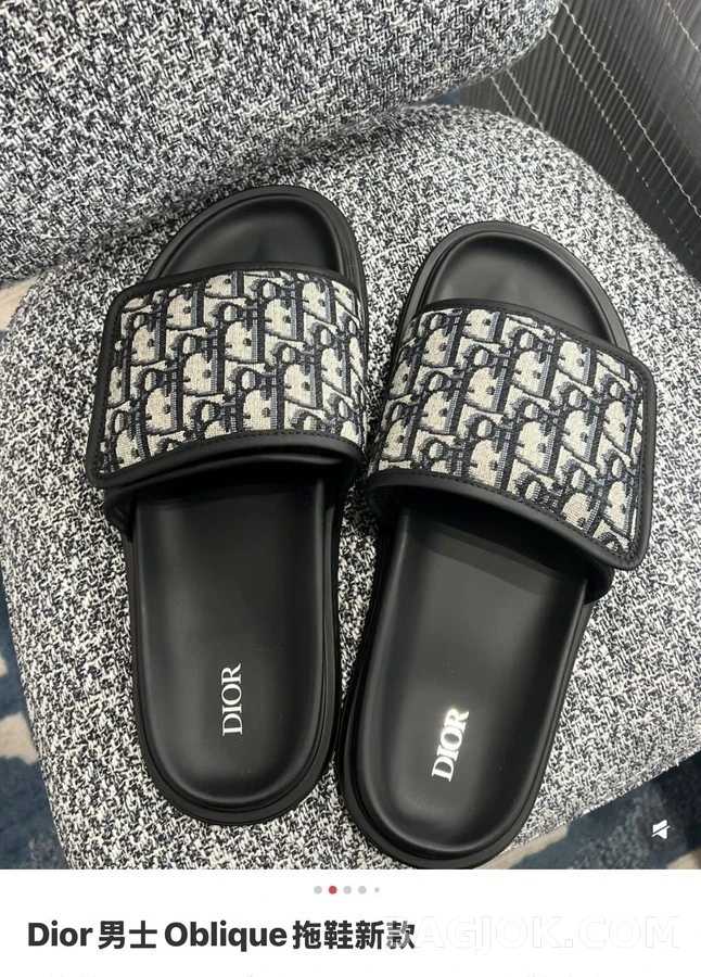 디올 디올 오블리크 모노그램 벨크로 슬라이드 상세 이미지