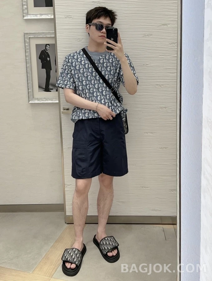 디올 디올 오블리크 모노그램 벨크로 슬라이드 상세 이미지