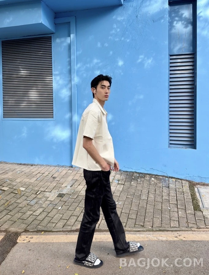 디올 디올 오블리크 모노그램 벨크로 슬라이드 상세 이미지