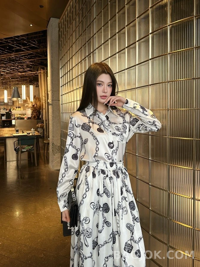 샤넬 샤넬 체인 프린트 셔츠 상세 이미지