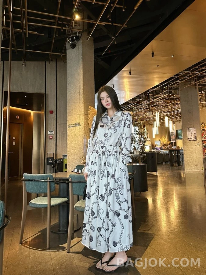 샤넬 샤넬 체인 프린트 셔츠 상세 이미지