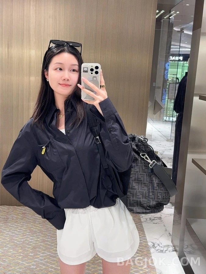 펜디 펜디 드로스트링 패치 포켓 셔츠 상세 이미지