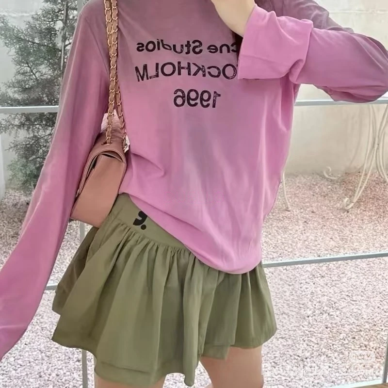 아크네 스튜디오 아크네 스튜디오 워시드 레터링 긴팔 티셔츠 상세 이미지