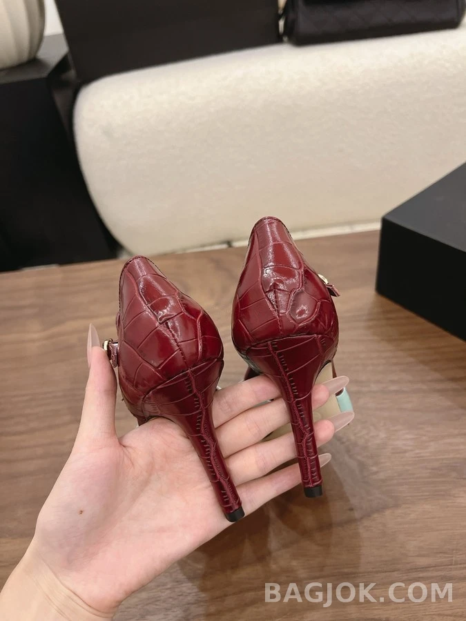 샤넬 샤넬 악어엠보 T-스트랩 힐 상세 이미지