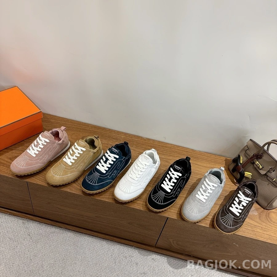 에르메스 에르메스 H 스티치 스웨이드 스니커즈 상세 이미지