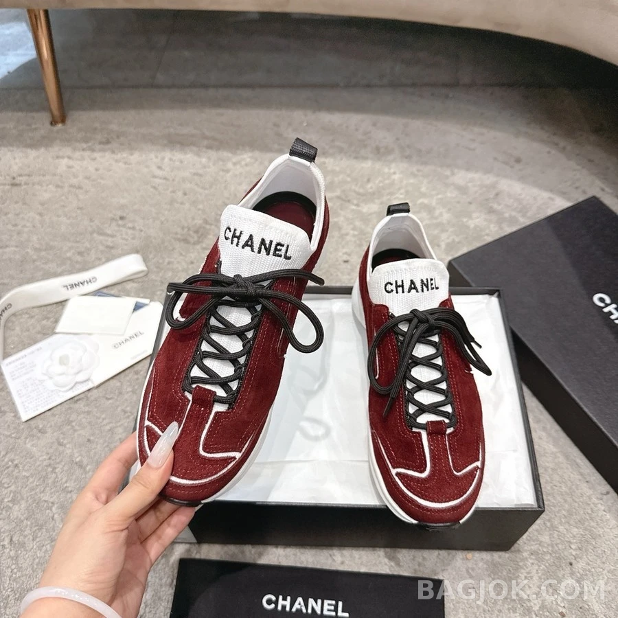 샤넬 샤넬 색상 배색 두께 솔 스니커즈 상세 이미지