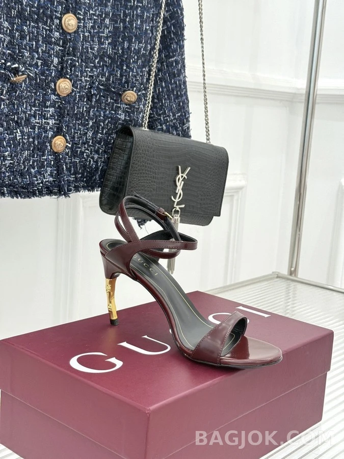 구찌 구찌 뱀부 힐 스트랩 샌들 상세 이미지