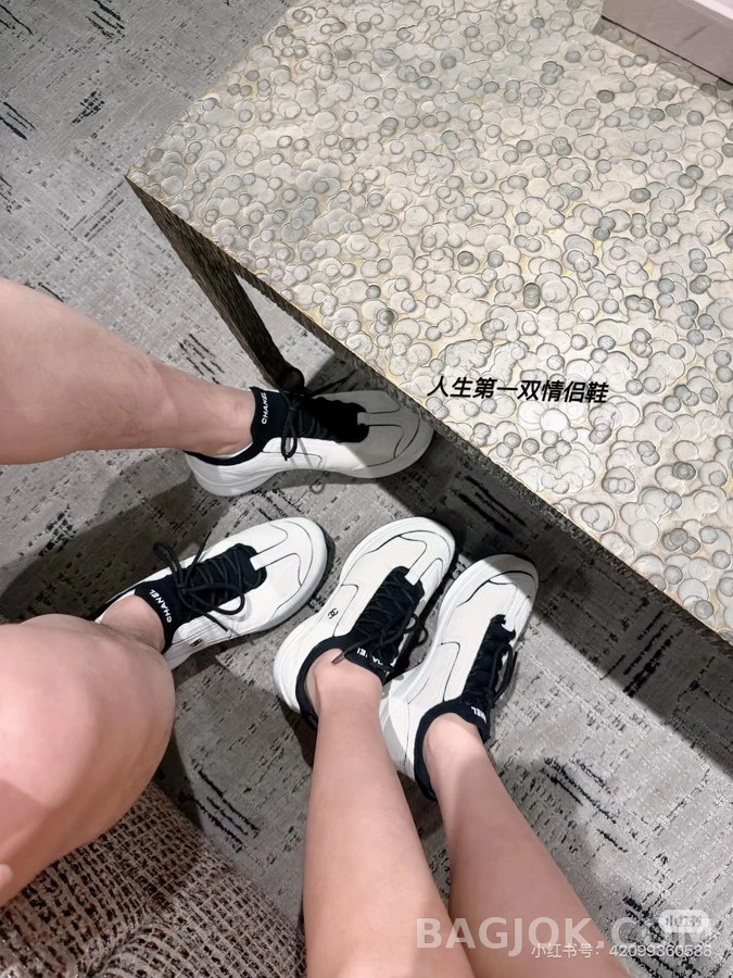 샤넬 샤넬 로고 배색 두께 솔 스니커즈 상세 이미지