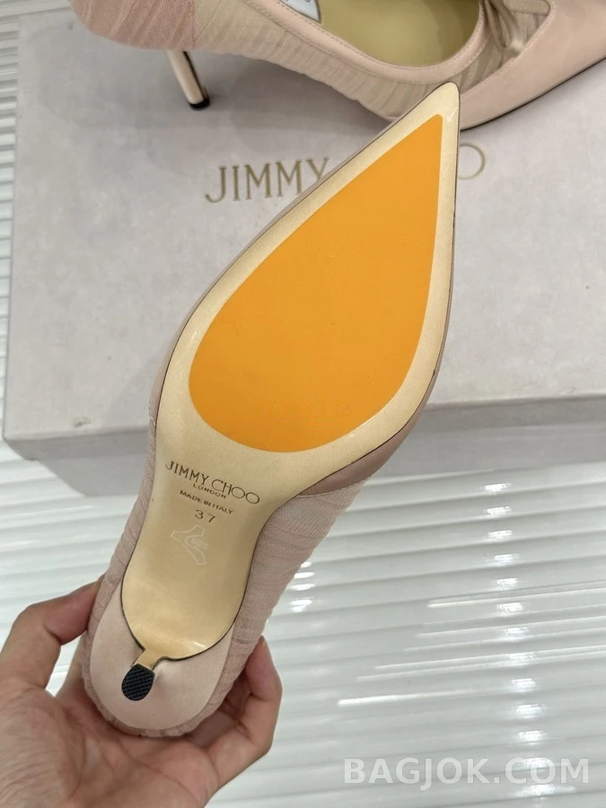 지미추 지미추 메쉬 리본 포인티드 펌프스 상세 이미지