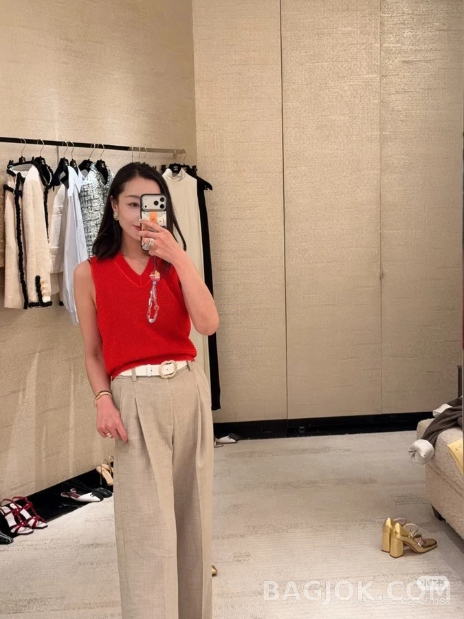 샤넬 샤넬 V넥 니트 베스트 상세 이미지