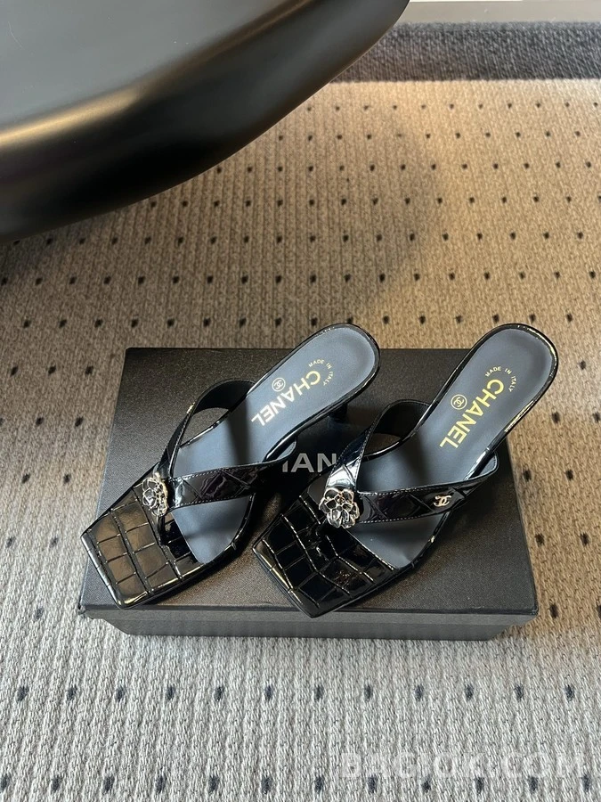 샤넬 샤넬 산차화 플라워 힐 샌들 상세 이미지