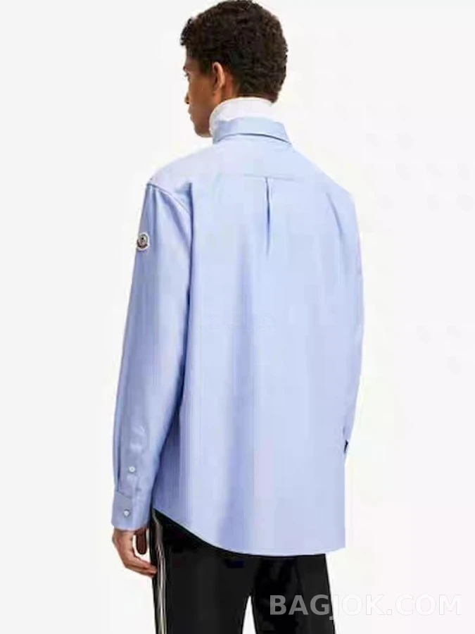 몽클레어 몽클레어 자수 로고 옥스포드 셔츠 상세 이미지