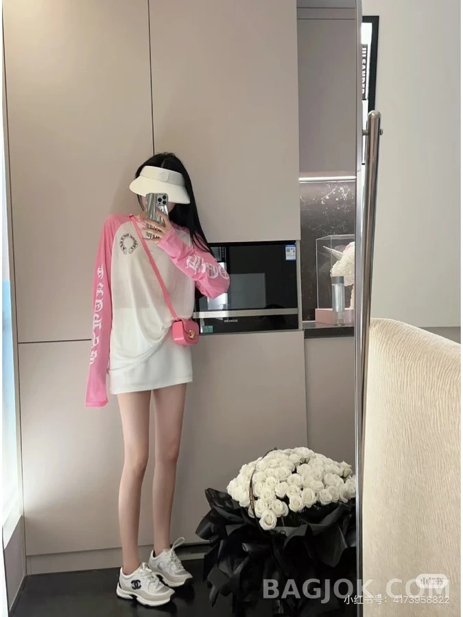 크롬하츠 크롬하츠 배색 래글런 긴팔 티셔츠 상세 이미지