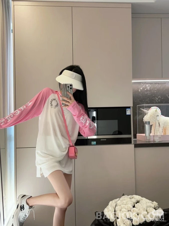 크롬하츠 크롬하츠 배색 래글런 긴팔 티셔츠 상세 이미지