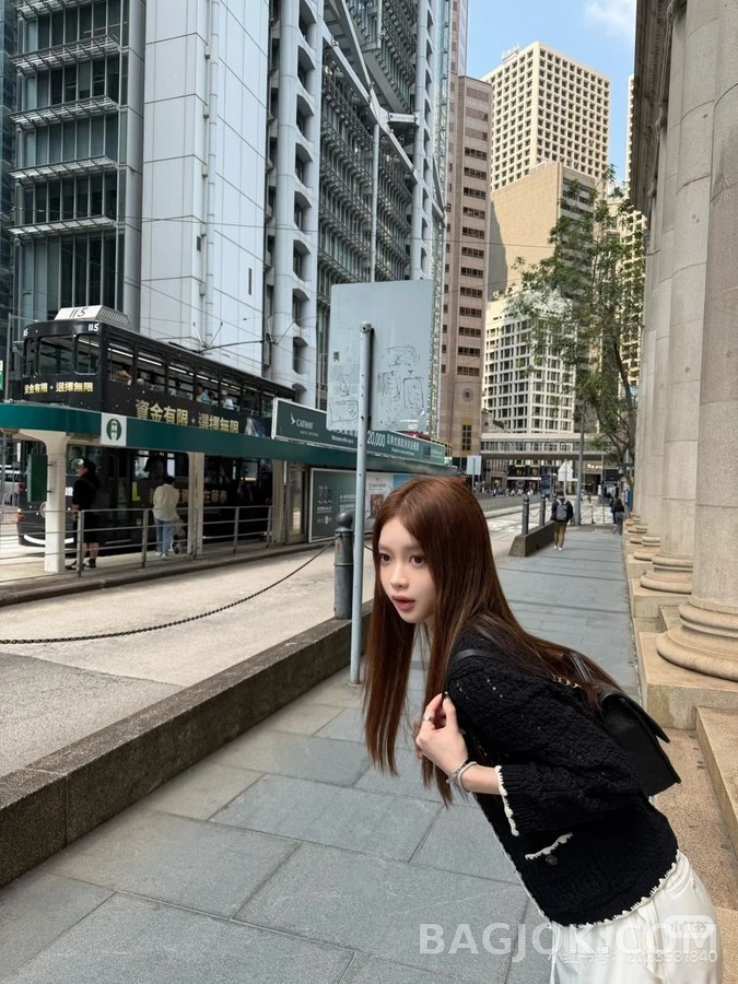 샤넬 샤넬 크로셰 배색 니트 가디건 상세 이미지